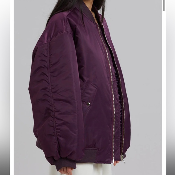 The Frankie Shop Astra Bomber Jacket - Royal Purple - Picture 2 of 6